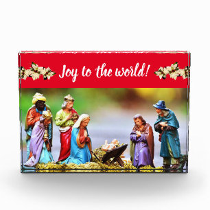Christmas Nativity   Manger   Acrylic Photo Block