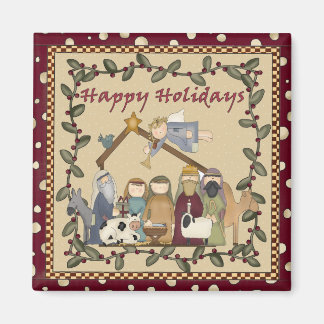 Christmas Nativity Manger Magnet