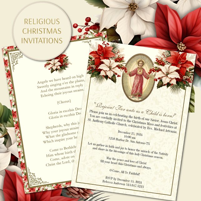 Christmas Nativity Party Celebration Religous Invitation (Creator Uploaded)