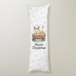 Christmas Nativity Pembroke Welsh Corgi (red1) Fun Body Cushion
