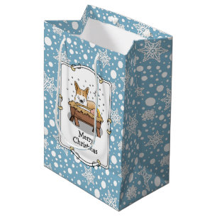 Christmas Nativity Pembroke Welsh Corgi (red1) Fun Medium Gift Bag