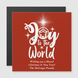 Christmas Nativity Red & White Joy to the World