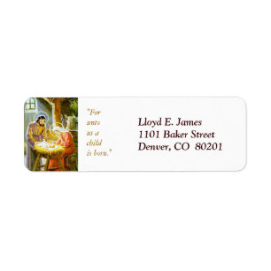 Christmas Nativity Return Address Label
