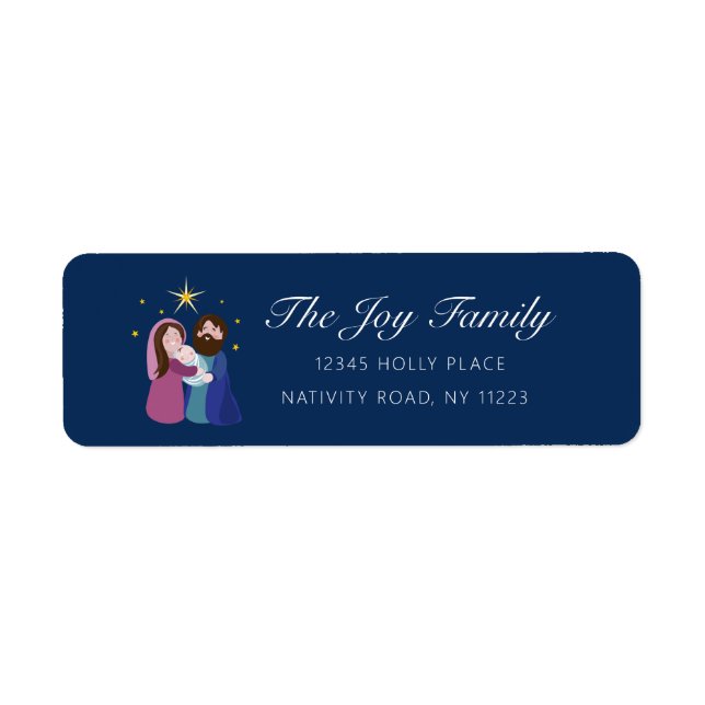Christmas Nativity Return Address Label (Front)