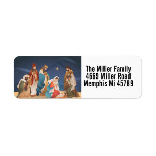 Christmas Nativity Return Address Label