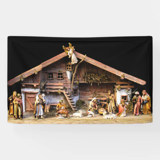 Christmas Nativity Scene Banner Zazzle