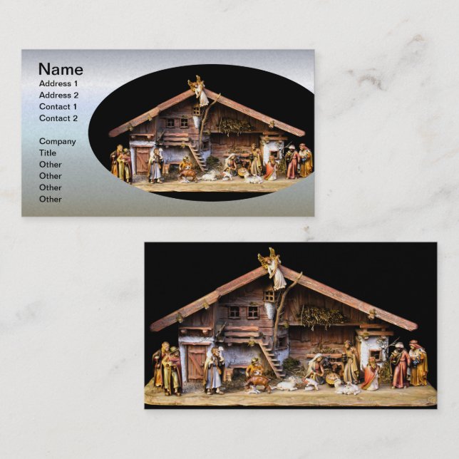 Christmas Nativity Scene Business Card (Front/Back)