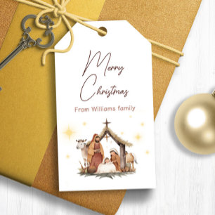 Christmas Nativity Scene Gift Tags