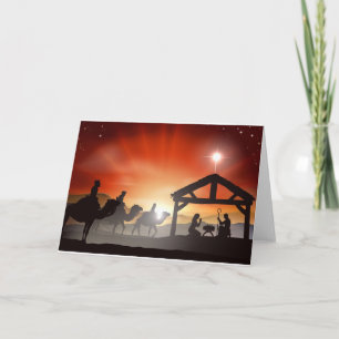 Christmas Nativity Scene Holiday Card