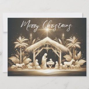 Christmas Nativity Scene Holiday Card