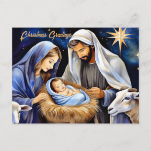 Christmas Nativity scene Holiday Postcard