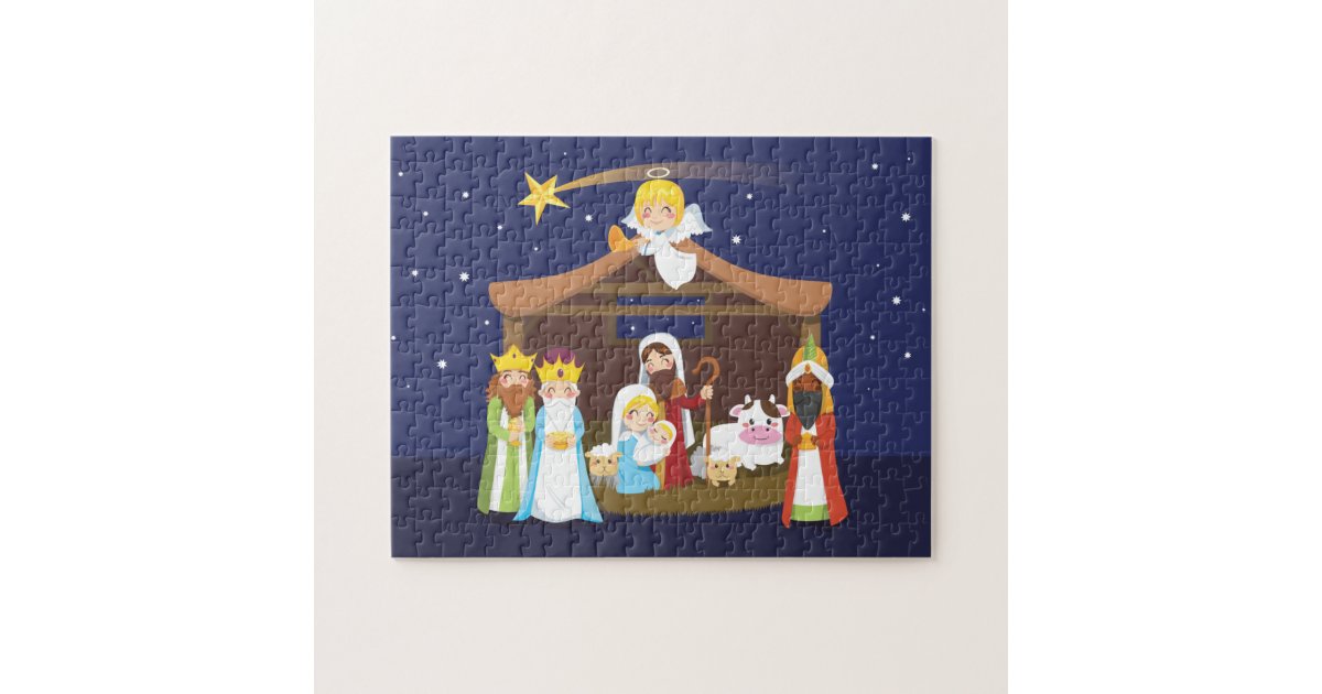 Christmas Nativity Scene Jigsaw Puzzle | Zazzle