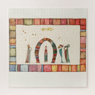 Christmas nativity scene Keychain Ceramic Ball Ch Jigsaw Puzzle