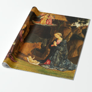 Christmas Nativity Scene of the Holy Family  Wrapping Paper