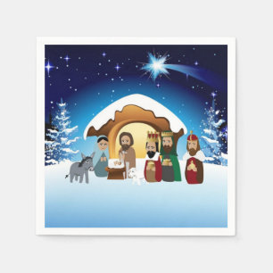 Christmas Nativity Scene Paper Napkins