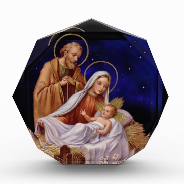 Christmas Nativity Scene Photo Block (Front)