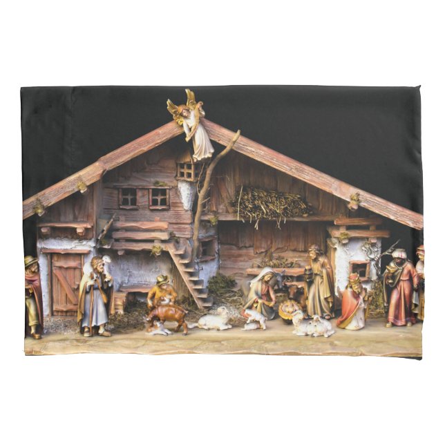 Christmas Nativity Scene Pillowcase (Front)