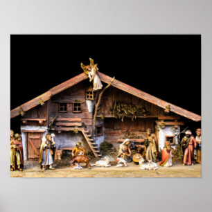 Christmas Nativity Scene Poster