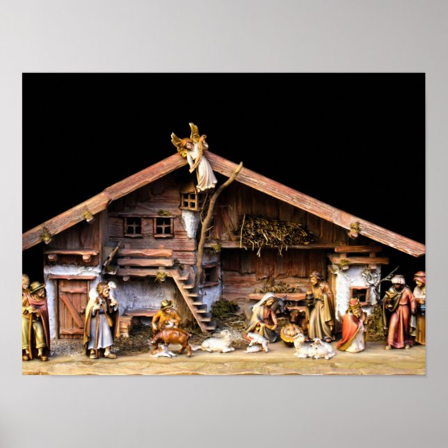 Christmas Nativity Scene Poster (Front)