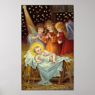 Christmas Nativity Scene Poster