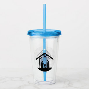 Christmas Nativity Scene Religious Acrylic Tumbler