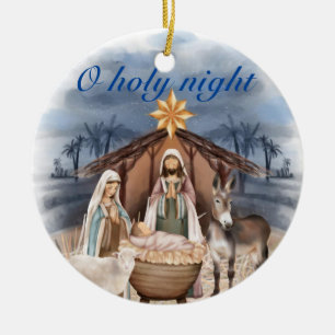 Christmas Nativity scene Religious Ceramic Ornament
