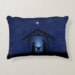 Christmas Nativity Scene Religious Decorative Cushion