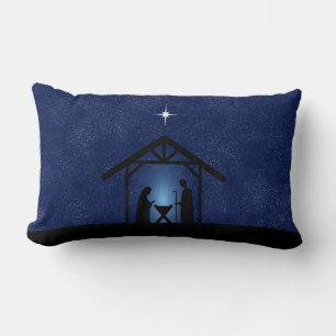 Christmas Nativity Scene Religious Lumbar Cushion