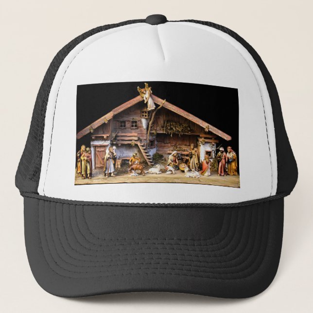 Christmas Nativity Scene Trucker Hat (Front)