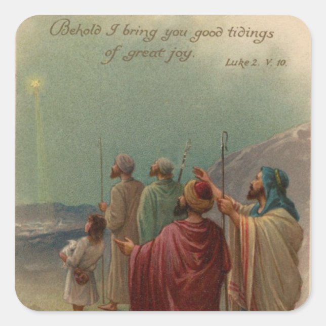 Christmas Nativity Square Sticker (Front)