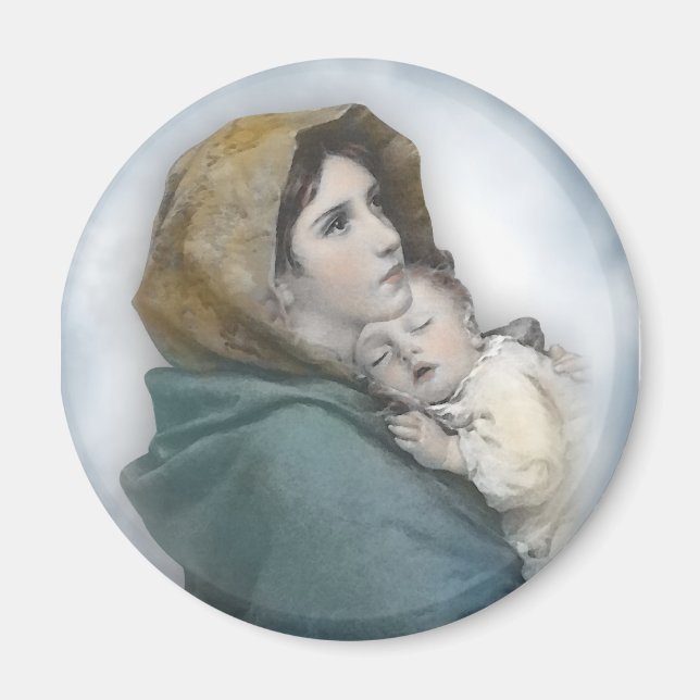 Christmas Nativity the Madonna and child Jesus Magnet (Front)