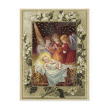Christmas Nativity Vintage Reproduction Postcard