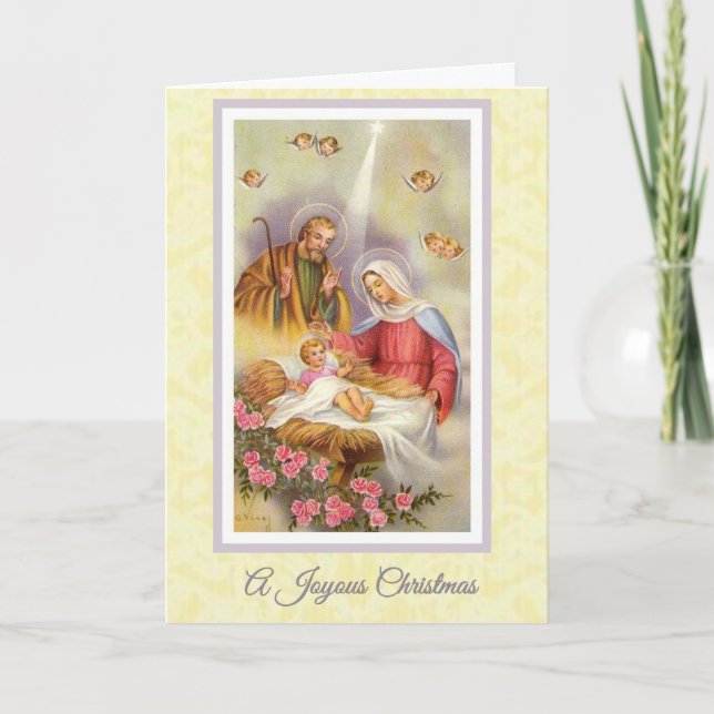 Christmas, Nativity, Virgin Mary, Christ Child, Holiday Card (Front)