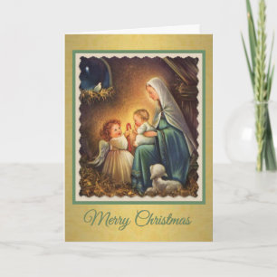 Christmas, Nativity, Virgin Mary, Christ Child, Holiday Card