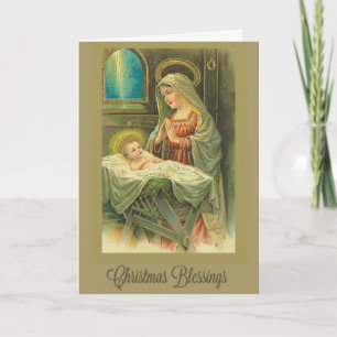 Christmas, Nativity, Virgin Mary, Christ Child, Holiday Card