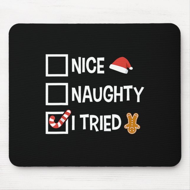 Christmas Naughty List  Mouse Pad (Front)