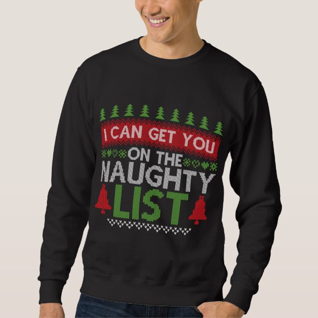 Christmas Naughty List Ugly Christmas Sweater (Front)