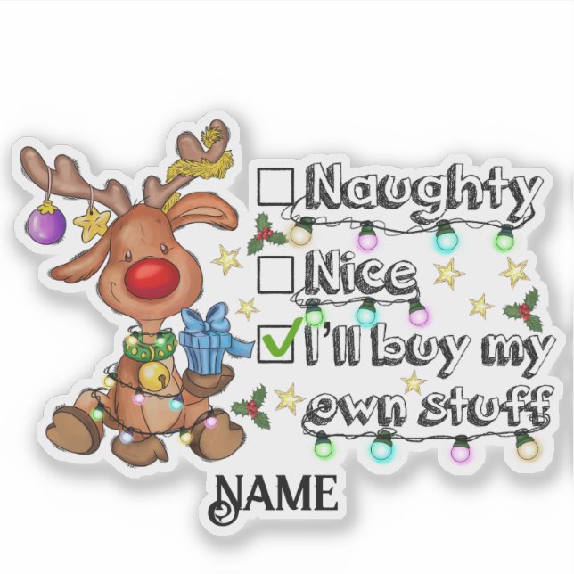 Christmas Naughty & Nice Personalised  (Front)