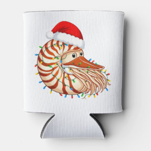  Christmas Nautilus Pompilius Santa Hat Holiday   Can Cooler