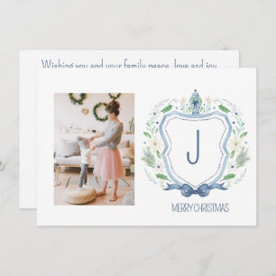Christmas Navy Chinoiserie Holiday Card