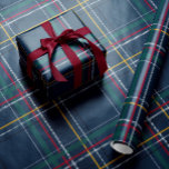 Christmas navy plaid classic holiday simple wrapping paper<br><div class="desc">A classic holiday plaid of navy blue,  green,  red,  gold and white makes for a perfect gift wrap for Christmas gifts and more. Coordinates with the Lea Delaveris Design merry and bright plaid collection.</div>