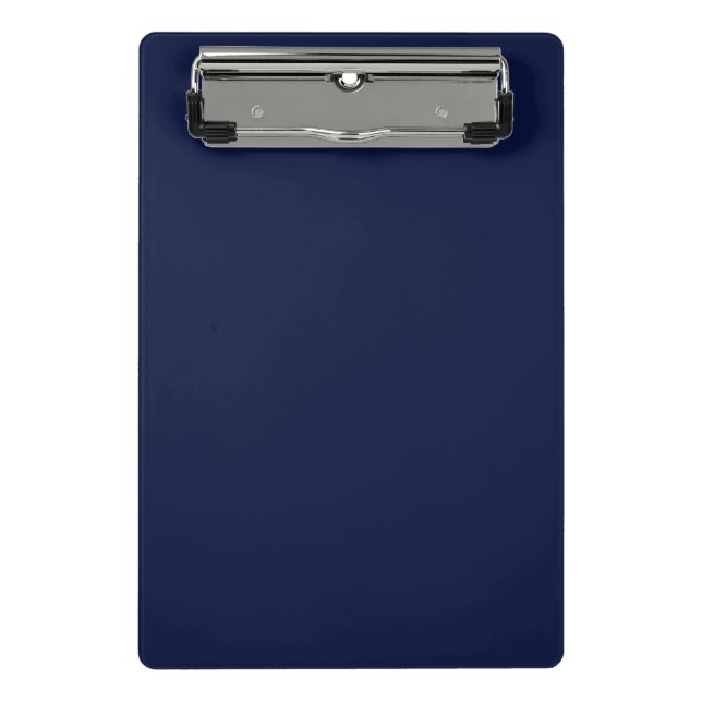 Christmas navy, solid navy, deep navy, plain navy mini clipboard (Front)