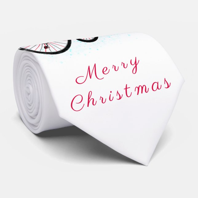Christmas Neck Tie Gift Gnome with Bike and Gifts (Rolled)