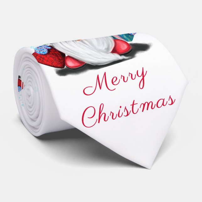 Christmas Neck Tie Gnomes with Gifts (Rolled)