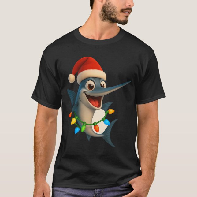 Christmas Needlefish T-Shirt (Front)