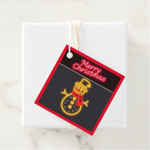 Christmas Neon Modern Holiday Collection Favour Tags