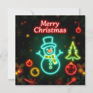 Christmas Neon Popular Holiday Collection Card