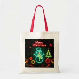 Christmas Neon Popular Holiday Collection Tote Bag