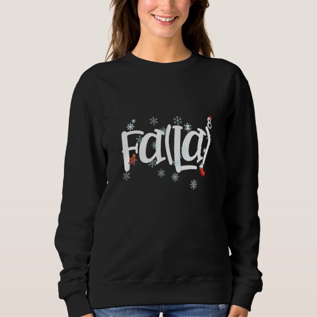 Christmas Nerd Cute Math Fa La La Santa Fa La Math Sweatshirt (Front)