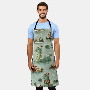 Christmas Nessie Loch Ness Monster Cosy Cryptids Apron